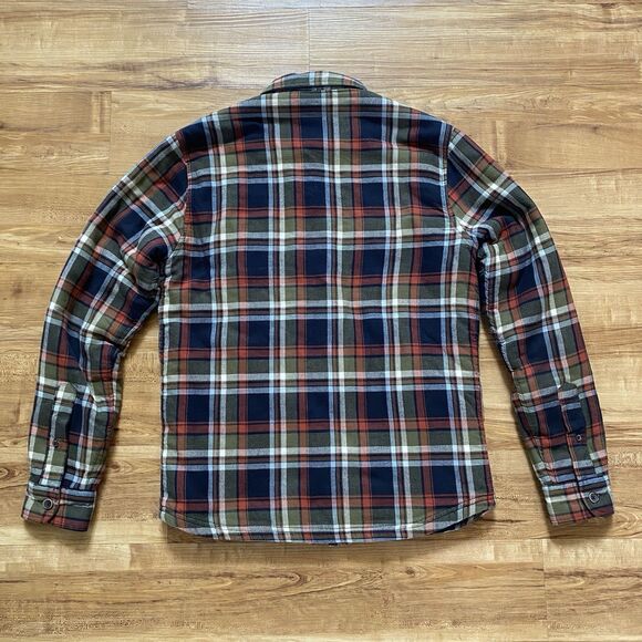 TAILOR VINTAGE Men's S Plaid Flannel Sherpa Fleece Lined Shacket Grunge Workwear - Picture 4 of 15
